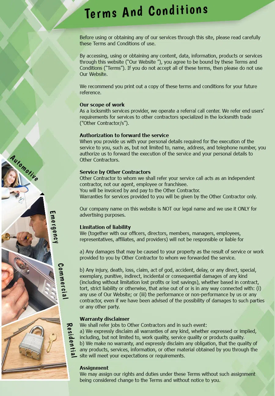 Aqua Locksmith Store Cedar Grove, NJ 973-310-9337 - TermsAndConditions-2